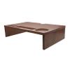 Abaodam Ergonomic Monitor Stand Riser Computer Display Shelf for Office Desk Walnut Finish Organizes Workspace Improves Posture and Reduces Neck Pain view 1