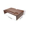 Abaodam Ergonomic Monitor Stand Riser Computer Display Shelf for Office Desk Walnut Finish Organizes Workspace Improves Posture and Reduces Neck Pain view 2