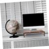 Abaodam Ergonomic Monitor Stand Riser Computer Display Shelf for Office Desk Walnut Finish Organizes Workspace Improves Posture and Reduces Neck Pain view 4
