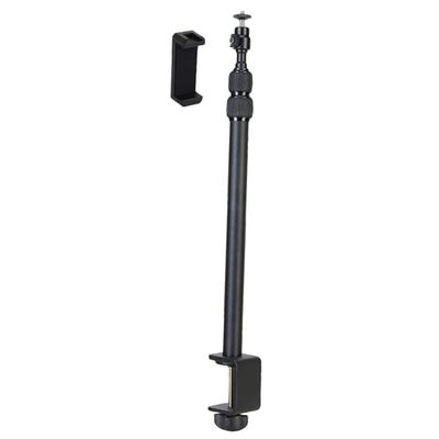 VILLCASE Adjustable Camera Desk Mount Stand Rotating Tabletop Clamp for Photography Vlogging Compatible Light Panels Phones Cameras Projectors Durable Design