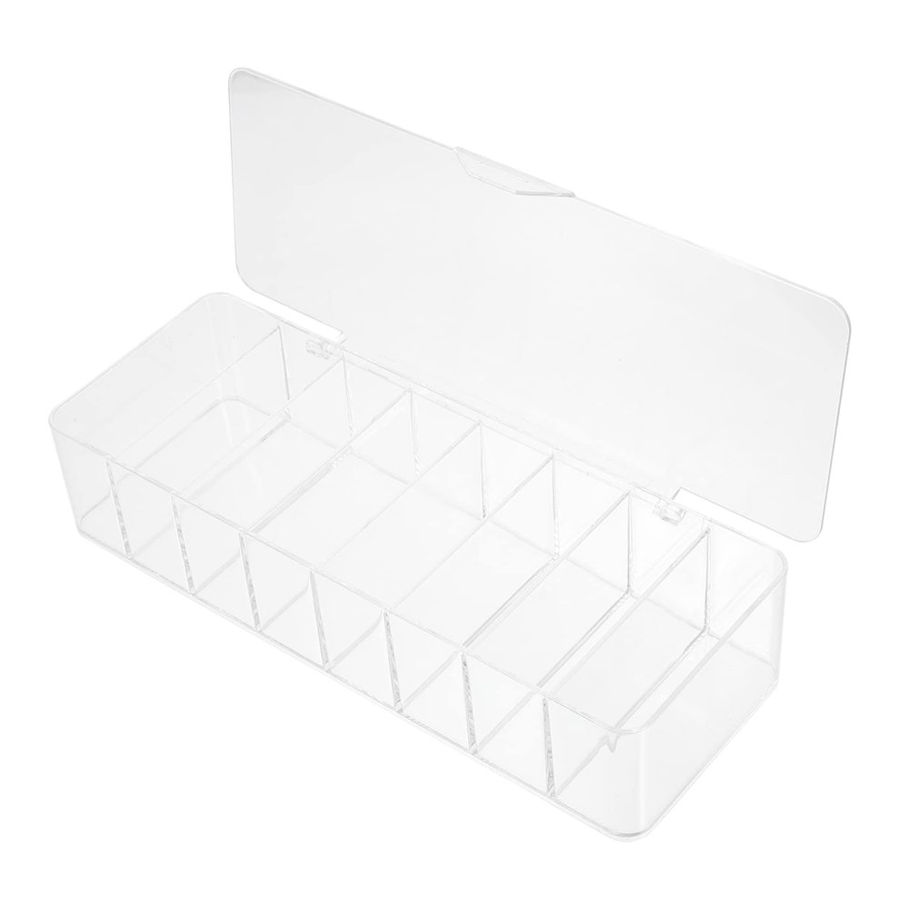 ARTIBETTER 8grid Power Cord Organizer Box Cable Management Storage for Home Office Dustproof Charging Cord Holder with Easy Access Compartments Lightweight Practical Design