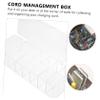 ARTIBETTER 8grid Power Cord Organizer Box Cable Management Storage for Home Office Dustproof Charging Cord Holder with Easy Access Compartments Lightweight Practical Design view 2