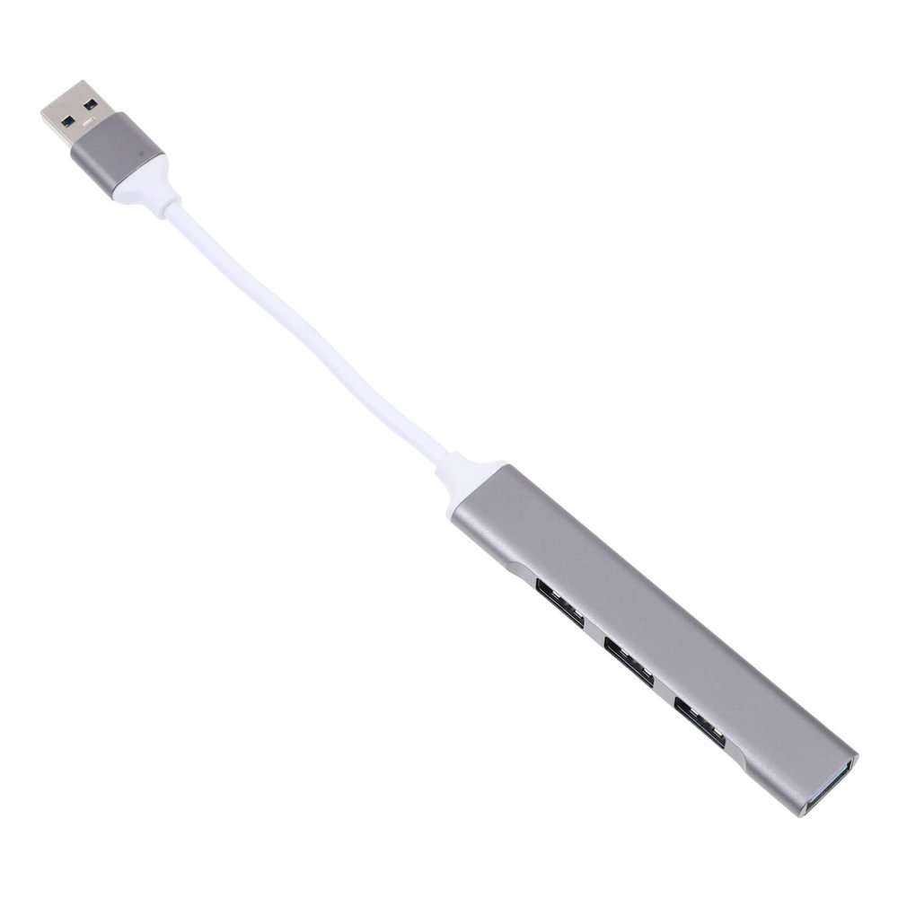DIYEAH Portable USB Hub Splitter Aluminum Alloy USB Adapter for Laptop Work and Gaming Data Hub High-Speed Transmission No Driver Needed