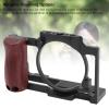 Camera Cage for ZV1 Video Making Camera Rig, with Cold Shoe Mount and 1/4 inch Screw Holes, Aluminum Cage with Non Slip Pad, Lightweight Protective Camera Cage for ZV1 (Black) view 2