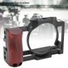 Camera Cage for ZV1 Video Making Camera Rig, with Cold Shoe Mount and 1/4 inch Screw Holes, Aluminum Cage with Non Slip Pad, Lightweight Protective Camera Cage for ZV1 (Black) view 4