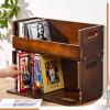 CroBlissful 2 Set Wooden DVD and CD Storage Box Cassette Tape Display Stand Holder Rack with Carrying Handle, Organizer Shelf for Movie Cases, Each Can Store up to 36 CDs and 26 DVDs (Brown) view 4