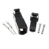 BTYSEQ 1/5/20Sets 2 Ways Car Speaker Pug Plug Electric Harness Female Male Connector 174057-2 174056-2(Male Female,1Set) view 1