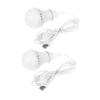 Abaodam 2pcs USB Led Camping Light Bulbs Solar USB Lights for Night Market Portable Lantern Hook Rechargeable for Outdoor Bedroom Garden view 1