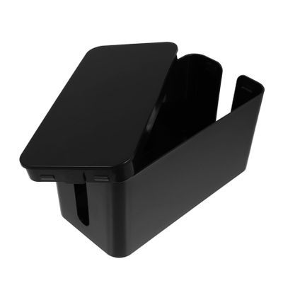 LAPYAPPE Home Cable Organizer Box Cord Holder Compact Tabletop Storage Desktop Cord Management