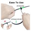 100Pcs Nylon Cable Ties Adjustable Self-locking Cord Ties Straps Fastening Loop Reusable Plastic Wire Ties(Blue,3X150MM) view 2