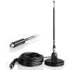 CHHLIUT FM Antenna for Stereo Receiver  Magnetic Base, 16ft Coaxial Cable, Retractable, Perfect FM Reception for Home Theater System view 1