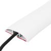MECCANIXITY Floor Cord Cover 6ft, Extension Cord Hider for Floor Cable Management Wire Covers Protector Prevent Cable Trips 0.47" W x 0.24" H, White view 1