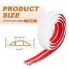 MECCANIXITY Floor Cord Cover 6ft, Extension Cord Hider for Floor Cable Management Wire Covers Protector Prevent Cable Trips 0.47" W x 0.24" H, White view 2