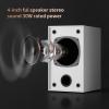 Elimavi Passive Bookshelf Speakers for Home Theater Surround Sound, Satellite Stereo Speakers with Classic Wood Grain for Record Player/Computer/TV, Wall Mountable, Cable Included, White view 3