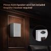 Elimavi Passive Bookshelf Speakers for Home Theater Surround Sound, Satellite Stereo Speakers with Classic Wood Grain for Record Player/Computer/TV, Wall Mountable, Cable Included, White view 4