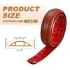 MECCANIXITY Floor Cord Cover 4ft, Extension Cord Hider for Floor Cable Management Wire Covers Protector Prevent Cable Trips 0.47" W x 0.24" H, Walnut view 2
