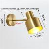 Adjust l Mount Reading Light d Modern l Sconce Brushed Brass Finish, Rotatable Indoor l Lamp E27 Hardwired Metal l Sconces for Bedroom Living Room Bathroom Hallway view 2