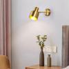 Adjust l Mount Reading Light d Modern l Sconce Brushed Brass Finish, Rotatable Indoor l Lamp E27 Hardwired Metal l Sconces for Bedroom Living Room Bathroom Hallway view 4
