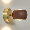 Wooden LED l Sconce Rotatable l Lamp nut l Mounted Reading Light, 10W Brass l Light Study Room Wood l Sconce, l Lighting Fixtures for Reading view 1