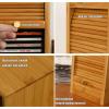 CD Storage Holder, 40-Slot Natural Bamboo CD & DVD Storage Rack with Copper Handle, Desktop CD Organizer Box DVD Display Shelf for Home Office, 6.1 X 7.5 X 26.8 Inch view 3