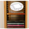 CD Storage Holder, 40-Slot Natural Bamboo CD & DVD Storage Rack with Copper Handle, Desktop CD Organizer Box DVD Display Shelf for Home Office, 6.1 X 7.5 X 26.8 Inch view 4