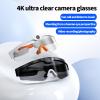 MIUXGIO Smart Glasses with Camera, Video Camera Glasses with TF Card, Recording Glasses for Driving Riding Training VX15 (White-Frame-White-Lenses) view 4
