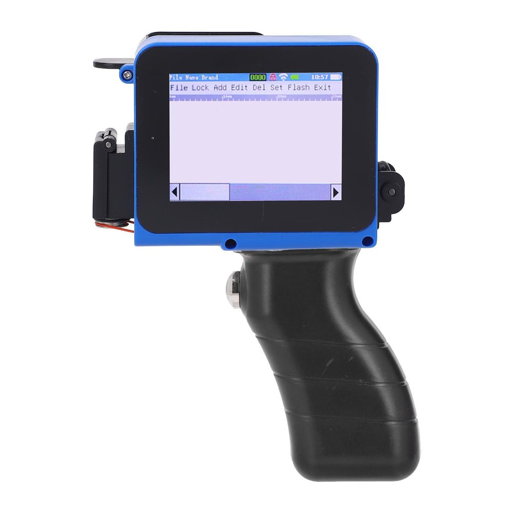 Portable Handheld Inkjet Printer with Detachable Handle, 4.3 Inch Touchscreen, Smart CPU, Versatile Printing on Wood, Fabric, Plastic, etc, Easy to Use for Android, iOS System