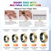2025 Smart Ring with Air Gesture Control,Heart Rate&Sleep Monitor -Stylish Fitness Ring for Men&Women,IP68 Waterproof,Activity Tracker Records Steps Distance,Compatible with Android&iOS (Gold, 9#) view 2