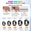 2025 Smart Ring with Air Gesture Control,Heart Rate&Sleep Monitor -Stylish Fitness Ring for Men&Women,IP68 Waterproof,Activity Tracker Records Steps Distance,Compatible with Android&iOS (Black, 8#) view 2