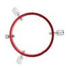 Mtlavishness Guide Scope Ring Kit Aluminum Alloy 6 Hole 110mm Finder Scope Ring with M6 Screws 1/4 Inch Screw Hole for Telescope Tube Diameter 90 to 110mm Red Premium Aluminum view 3