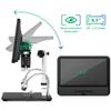 CELENATURE 1200x Magnification Digital Microscope, 12MP Resolution, Wired Remote, Adjustable Lights, 8.5 Inch Screen, for Coin PCB Circuit Repair view 2