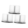 VOSAREA CD DVD Storage Bucket 3pcs Round Organizer for 50 Discs Stackable Plastic Storage Case Portable Empty Container for Media and Movies view 1