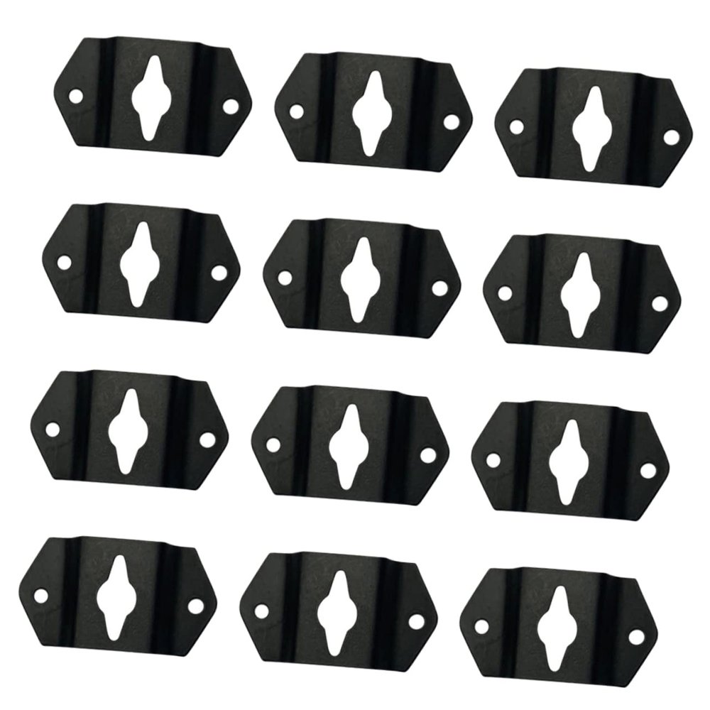 jojofuny 20pcs Speaker Hanger Plates Iron Wall Mount Hooks for Surround Speakers Artwork and Clocks Easy Install Hanger Accessories for Home Audio and Decor