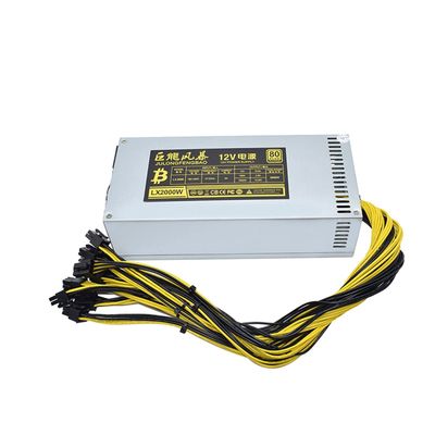 AMSOH 2000W 2500W Quality BTC 2U Mining Power Supply ETH Rig Miner S9 S7 L3+ Low Power Consume(2000W)