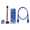 100PCS VER 006C PCI-E Riser Card PCIE 1x to 16x Extender Adapter 100CM 60CM USB 3.0 Cable SATA to 6Pin Power Cord for GPU(0.6M) view 1