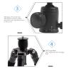 Tabletop Tripod Foldable Carbon Fiber 13lb with 360 Ball Head 1/4inch Screw Desktop Mini Tripod for Live Travel DSLR Camera view 3