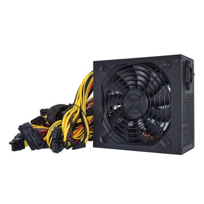 BUDAY 2400W Mining Power Supply 8GPU for ETH Bitcoin Ethereum Miner with Auto- Temperature Control Fan PSU,Bold Graphics Card Line