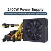 BUDAY 2400W Mining Power Supply 8GPU for ETH Bitcoin Ethereum Miner with Auto- Temperature Control Fan PSU,Bold Graphics Card Line view 2