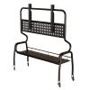 EKDJSN Rolling TV Stand, Mobile TV Cart with AV Shelf, Mobile TV Stand with Lockable Wheels, TV Height Adjustable, Universal Floor TV Stand Mount, for Bedroom, Living Room, Office(Black,120x35x120cm) view 1