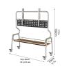 EKDJSN Mobile TV Stand, Mobile TV Cart with AV Shelf, Rolling Floor TV Stand on Wheels, TV Stand Mount with Height Adjustment, Universal TV Floor Stand, for Bedroom, Office(Black,120cm/47.2in) view 3