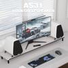 AORS AS31 Active Bookshelf Speakers Bluetooth 5.3, 2-Way Stereo PC Desktop 80W RMS/3-inch Bass/Midrange/RCA and Fiber Optic Inputs, Wooden Compact High-Power Speakers - Matte Skin White view 2
