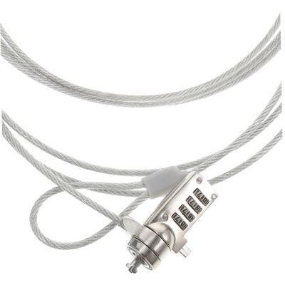 Housoutil 1.8m Laptop Locking Cable -Theft Security Lock for Tablets More Keyed Cable Lock Supply for Home Use