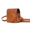 Mtlavishness Portable Instant Camera Bag Retro Style PU Leather Carrying Case for Mini 99 with Adjustable Shoulder Strap Comfortable Hassle Transportation Lightweight Water (Brown) view 1
