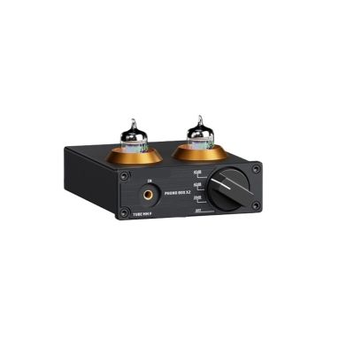 Phono Preamplifier for Turntable Phonograph Preamplifier Mini Stereo Audio HiFi Tube Amplifier Box X2 Suitable for DIY(BOX X2 with 5654W)