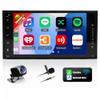 4+64G Car Stereo for Toyota 4Runner 2003-2009 Camry 2002-2006 Highlander 2001-2007 RAV4 2001-2005, 7" Touchscreen Android 13 Car Radio with CarPlay Android Auto GPS Navi SWC FM DSP WiFi Bluetooth Mic view 1