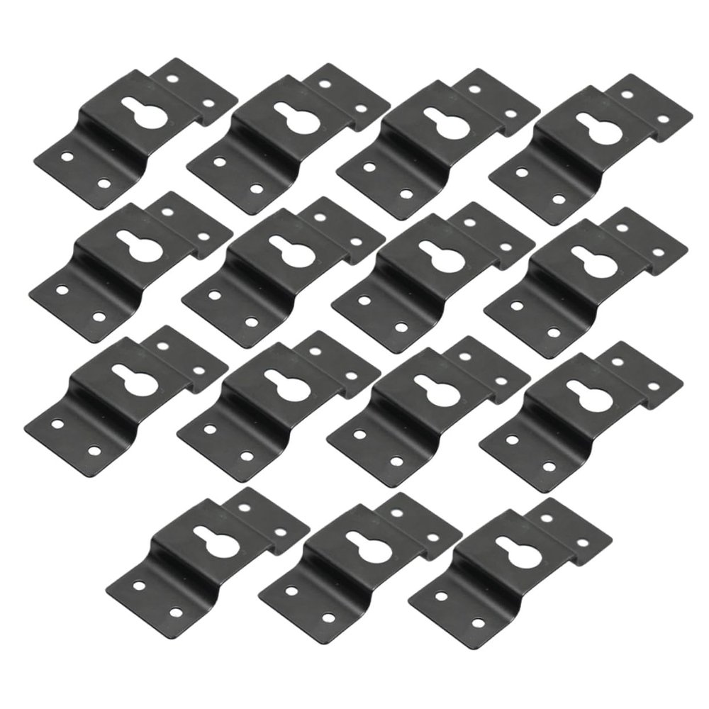 KALLORY 30pcs Iron Speaker Hanger Plate Surround Sound Box Hook Audio Speaker Hook Hanger Accessories Connector
