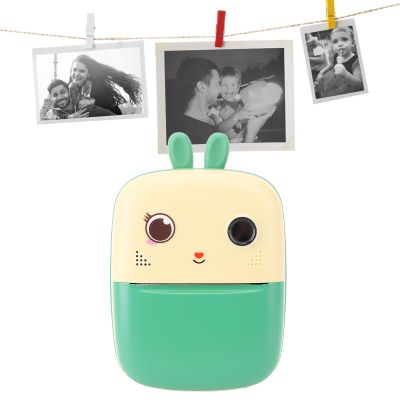 Gugxiom Kids Camera Instant Print, 1080P 80MP Kids Instant Print Cam Support PC Color Printing, Toddler HD Digital Video Cameras for Boys & Girls Age (Green)