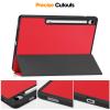 DWaybox Case for Samsung Galaxy Tab S10 FE Plus 13.1 Inch 2025 Model X620/X626B - Shockproof Protection & Adjustable Kickstand, Folio Smart Cover with Built-in Pencil Slot -Red view 3