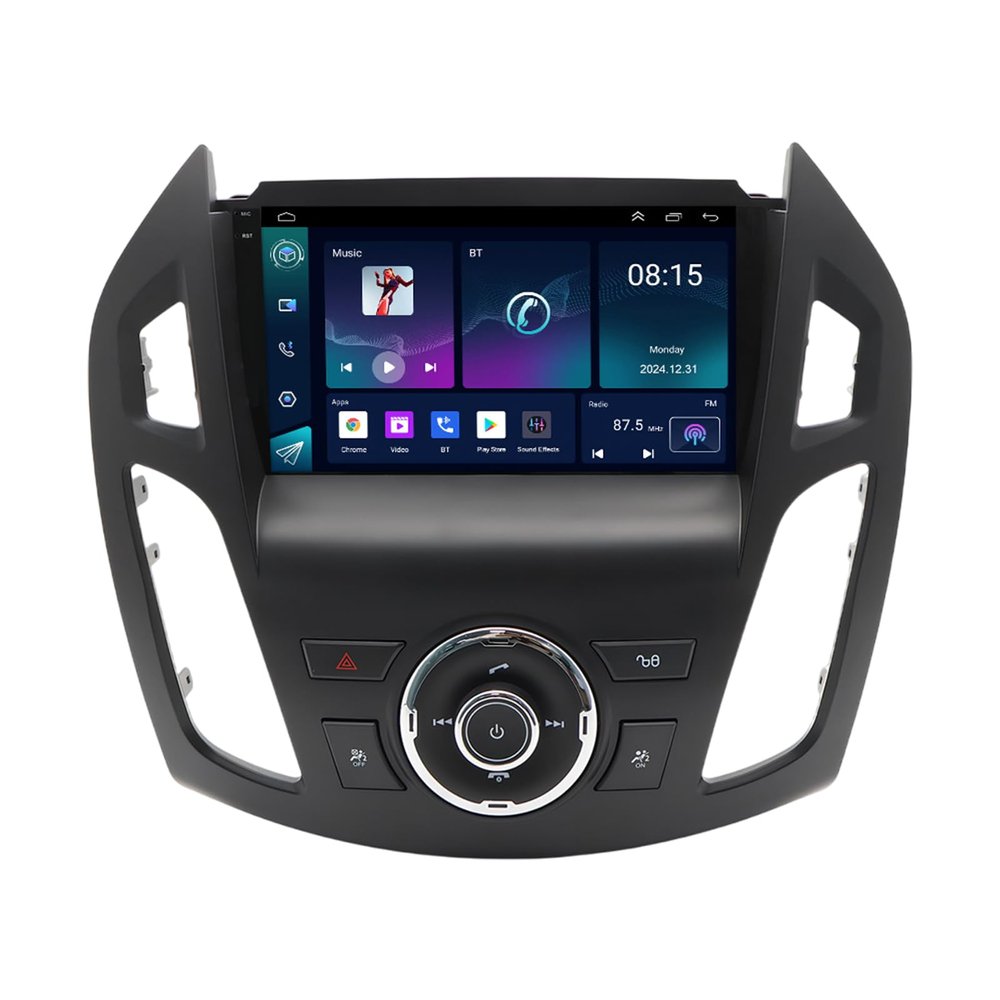 ASHOIH 9 Android 10 Car Stereo for Ford Transit 2014-2018, Touch Screen GPS Navigation with Wireless CarPlay, Android Auto, Mirror Link, DSP and Backup Camera(Size:Quad Core 1+16 G)