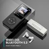 AGPTEK A02 MP3 Player with Bluetooth 5.3, 1.8 inch Screen Portable Music Player with Speaker, FM Radio, Voice Recorder, Supports Expanded Up to 128GB(Black, 64GB) view 2